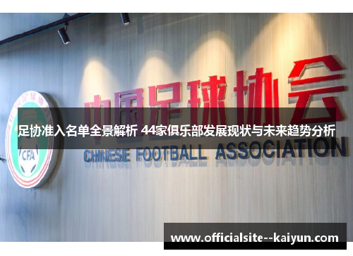 足协准入名单全景解析 44家俱乐部发展现状与未来趋势分析